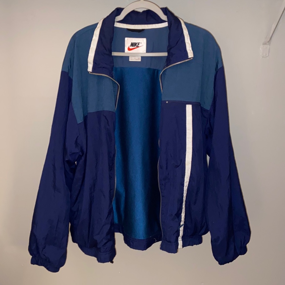 Nike Blue & Green Windbreaker Large
